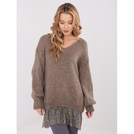 Sweter-IN-SW-33681.05P-ciemny bezowy 5
