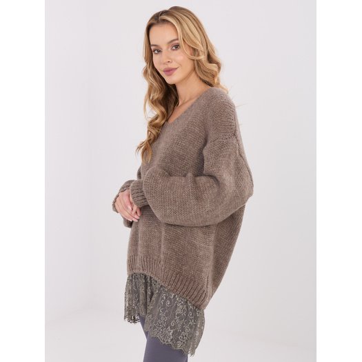 Sweter-IN-SW-33681.05P-ciemny bezowy 4