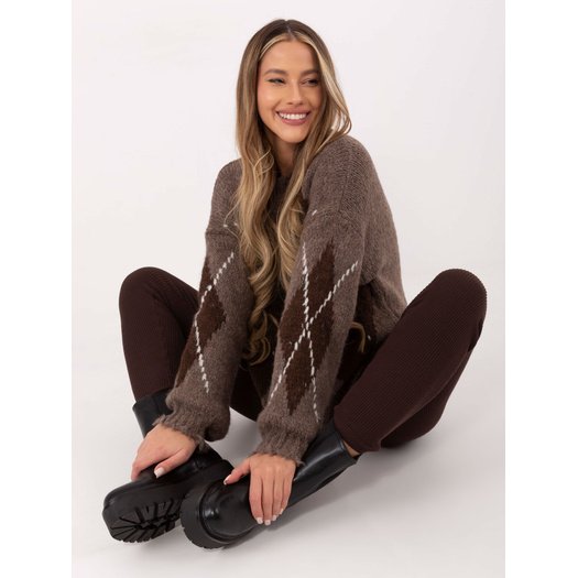 Leginsy-D93050Z62285A-ciemny brązowy 2