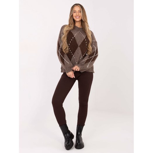 Leginsy-D93050Z62285A-ciemny brązowy 1