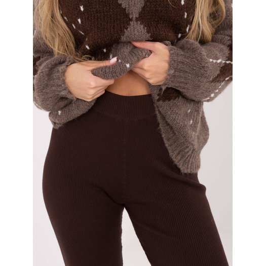 Leginsy-D93050Z62285A-ciemny brązowy 4