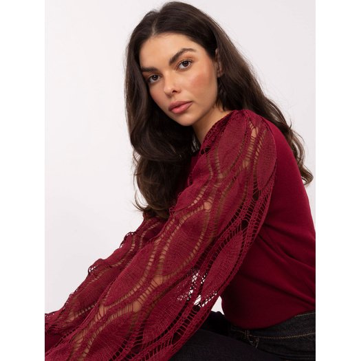 Sweter-PM-SW-YIS1077.83-bordowy