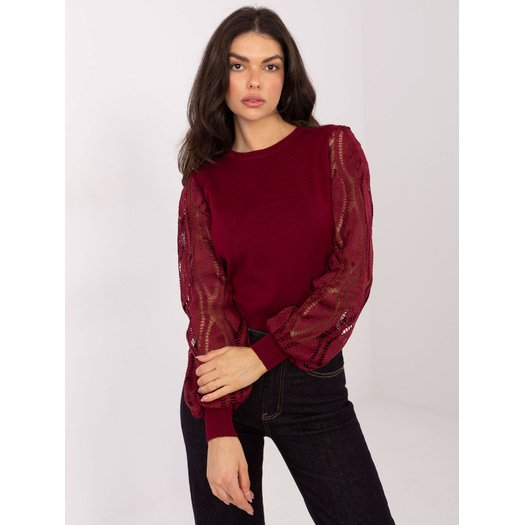 Sweter-PM-SW-YIS1077.83-bordowy 2