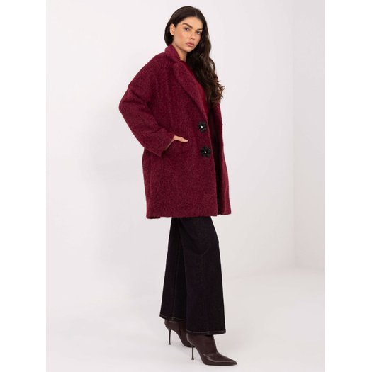 Płaszcz-IT-PL-96965.19-bordowy 1