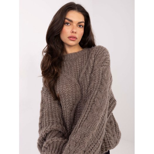 Sweter-IN-SW-33831.25-ciemny bezowy