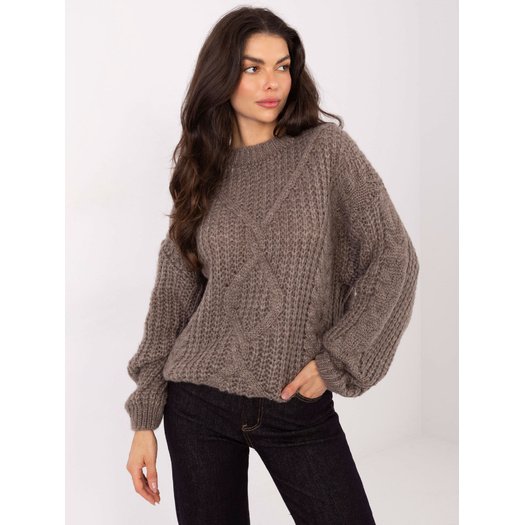 Sweter-IN-SW-33831.25-ciemny bezowy 3