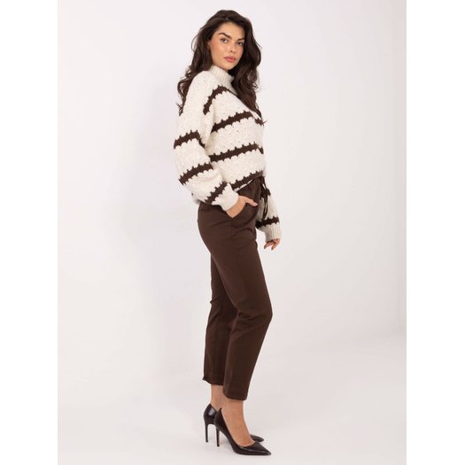 Spodnie-IT-SP-FL7690.64-ciemny brązowy 2