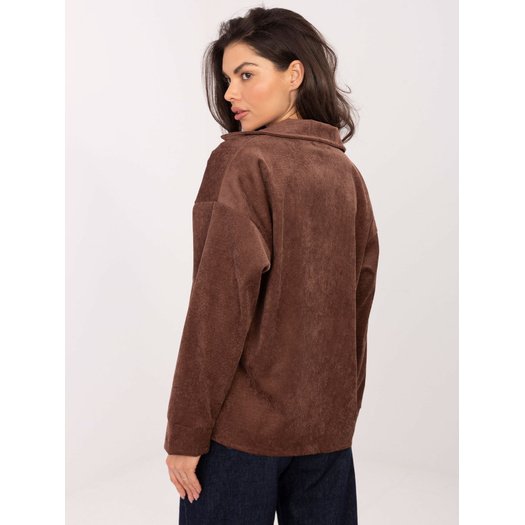 Koszula-D50061J11078A3-ciemny brązowy 2