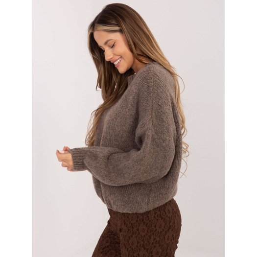 Sweter-MI-SW-1909.68-ciemny bezowy