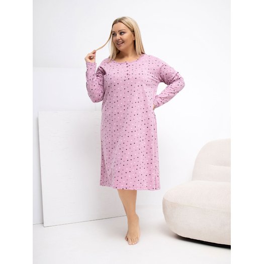 Koszula nocna-DU-KN-FP-607.04P-ciemny r&oacute;żowy 2