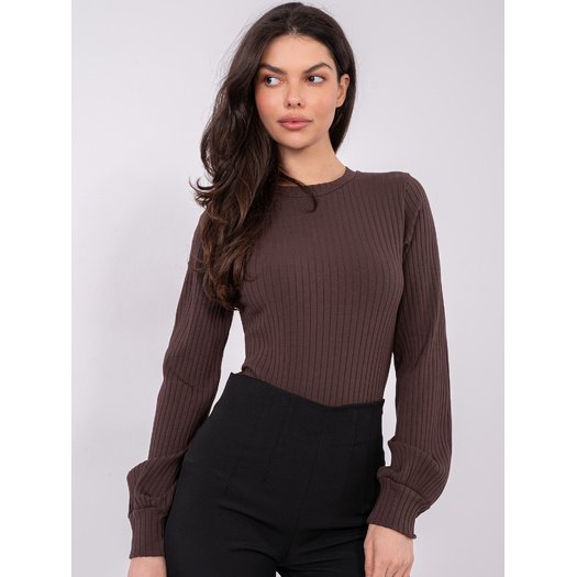 Bluzka-RV-BZ-A1052.00-ciemny brązowy 2