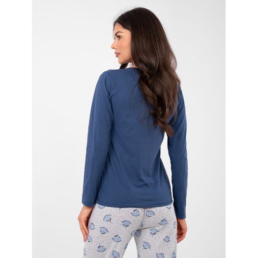 Piżama-DU-PI-FP-008.30-ciemny niebieski 1