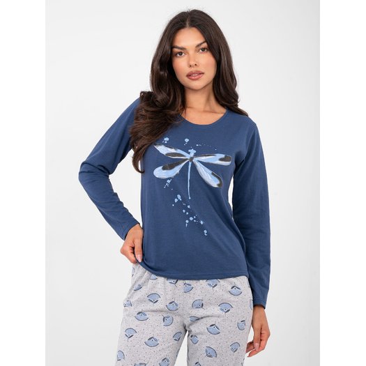 Piżama-DU-PI-FP-008.30-ciemny niebieski 3