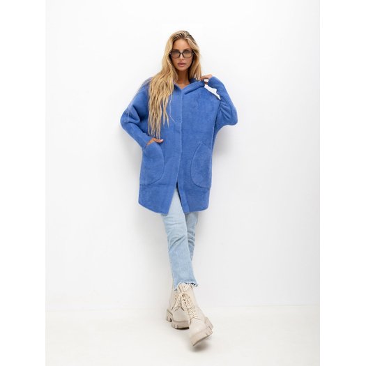 Paltas moterims MBM-PL-1518.95P mėlynos spalvos