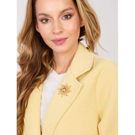 Płaszcz-IT-PL-FL8153-1.04-jasny ż&oacute;łty 2