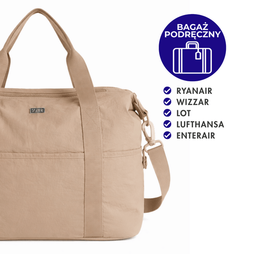 Large Women&rsquo;s Fabric Sports Bag Solier FB55 Viona &ndash; Beige 10