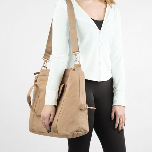 Large Women&rsquo;s Fabric Sports Bag Solier FB55 Viona &ndash; Beige 9