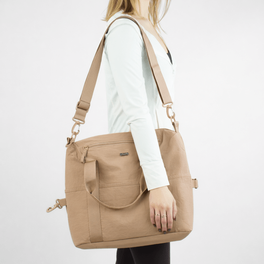 Large Women&rsquo;s Fabric Sports Bag Solier FB55 Viona &ndash; Beige 8