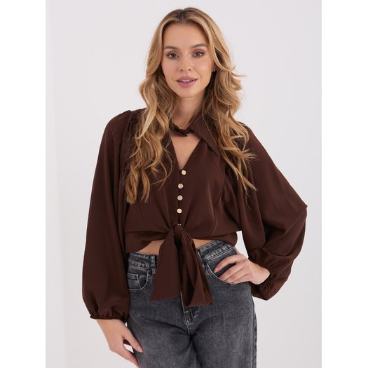 Bluzka-MI-BZ-3304.12-brązowy 2