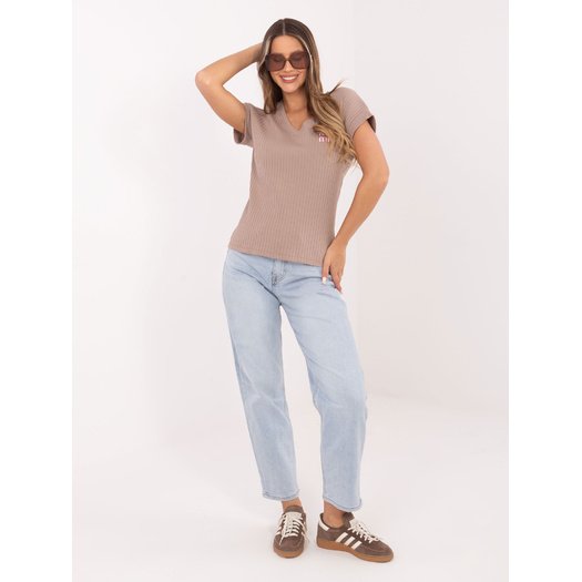 Bluzka-RV-BZ-A1245.05P-ciemny bezowy