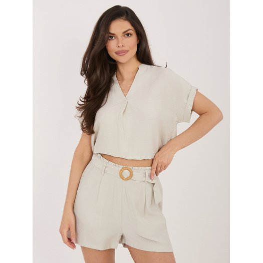 Szorty-D60103M62612KA2-jasny beżowy 1