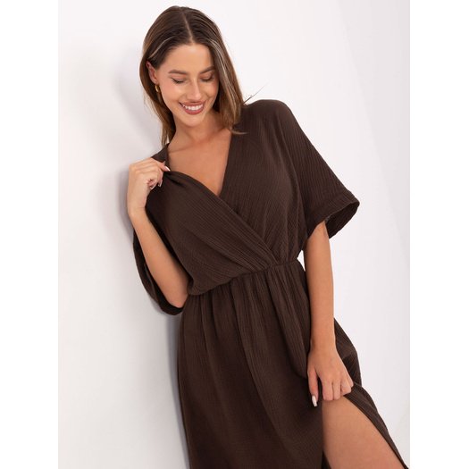 Sukienka-MI-SK-121008.84-ciemny brązowy