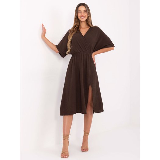 Sukienka-MI-SK-121008.84-ciemny brązowy 3