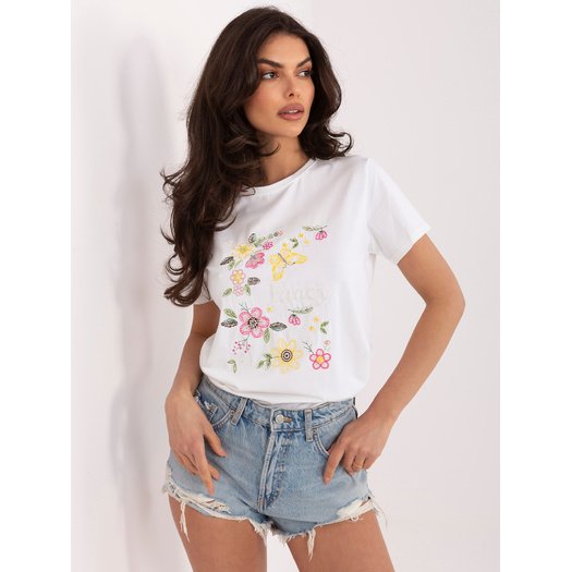 Marškinėliai moterims-IR-TS-R2670.30-ecru 2