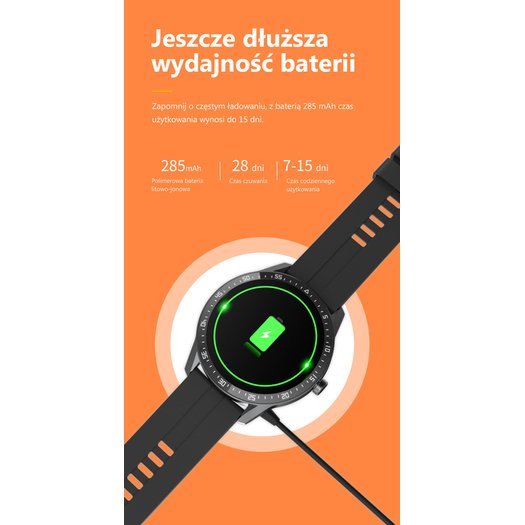 Išmanusis laikrodis  SMARTWATCH G. Rossi SW018-1 silver/black (zg335a) 