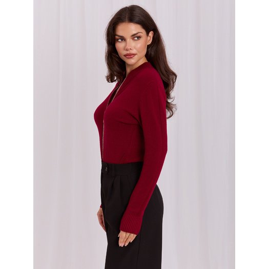 Sweter-IR-SW-JK7879.76-bordowy