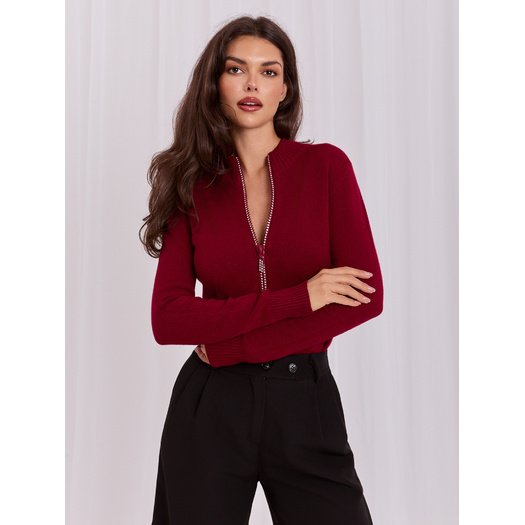 Sweter-IR-SW-JK7879.76-bordowy