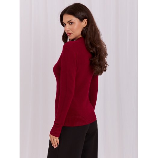 Sweter-IR-SW-JK7879.76-bordowy