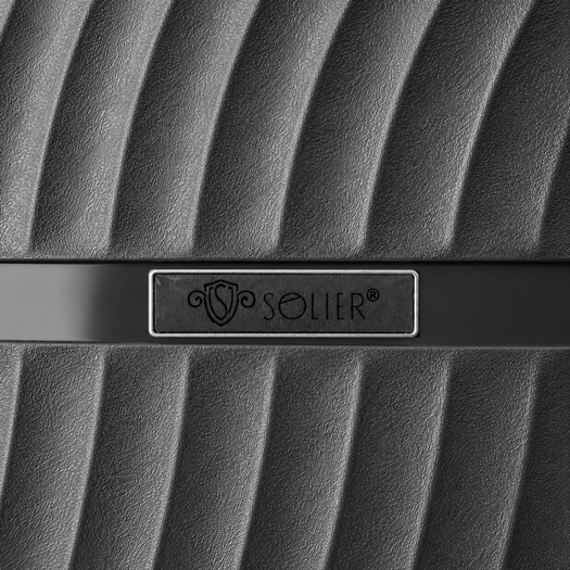 Medium Solier M TORIDE 23  Black PP Suitcase