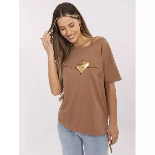 T-shirt-CLM-TS-1017.03-jasny brązowy