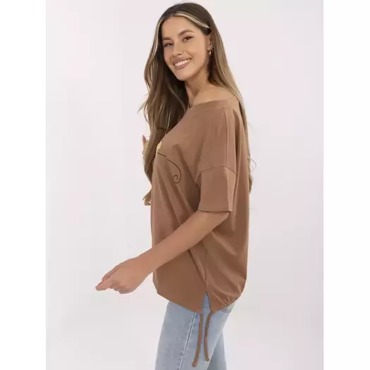 T-shirt-CLM-TS-1017.03-jasny brązowy