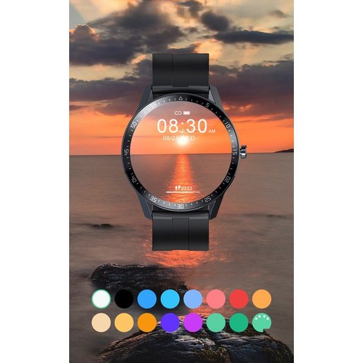 Išmanusis laikrodis SMARTWATCH G. Rossi SW018-5 juodas/mėlyna (zg335e) 
