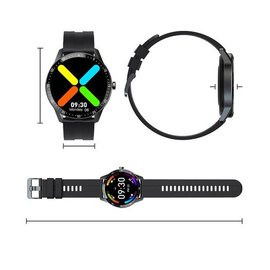 Išmanusis laikrodis SMARTWATCH G. Rossi SW018-5 juodas/mėlyna (zg335e) 