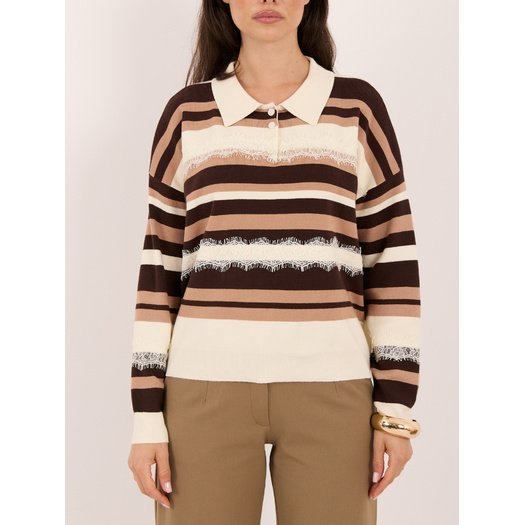 Sweter-PM-SW-F6026.49-biało-brązowy