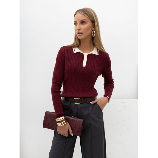 Sweter-IR-SW-55003.73-bordowy