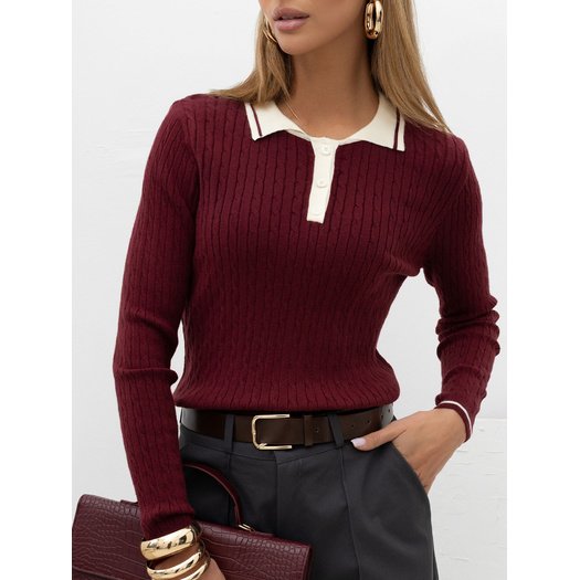 Sweter-IR-SW-55003.73-bordowy