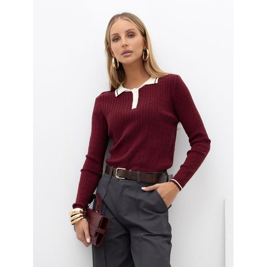 Sweter-IR-SW-55003.73-bordowy