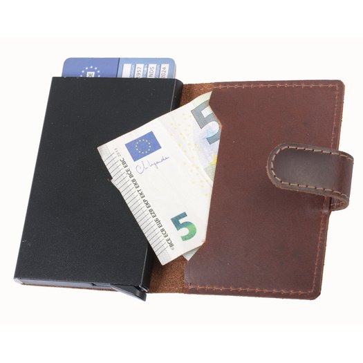 Kortelių dėklas AVANCO 487-36-08 RFID - Rudas