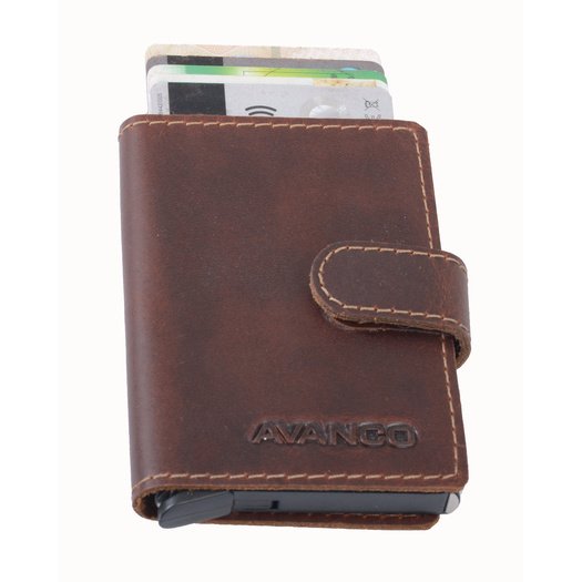Kortelių dėklas AVANCO 487-36-08 RFID - Rudas