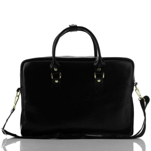 Genuine leather women's laptop bag Marina black 15