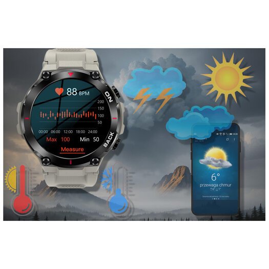 SMARTWATCH MĘSKI GRAVITY GT8-4 - z GPS (sg017d)
