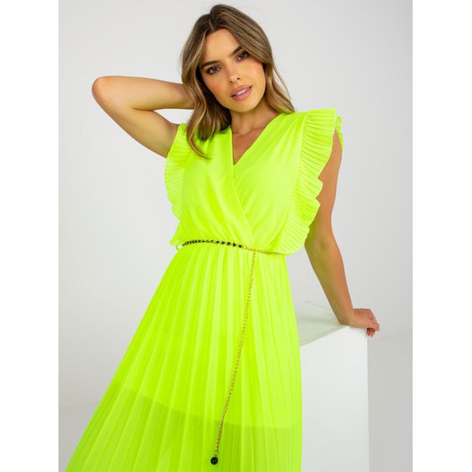 Suknelė-DHJ-SK-1155.85-fluo geltona 3