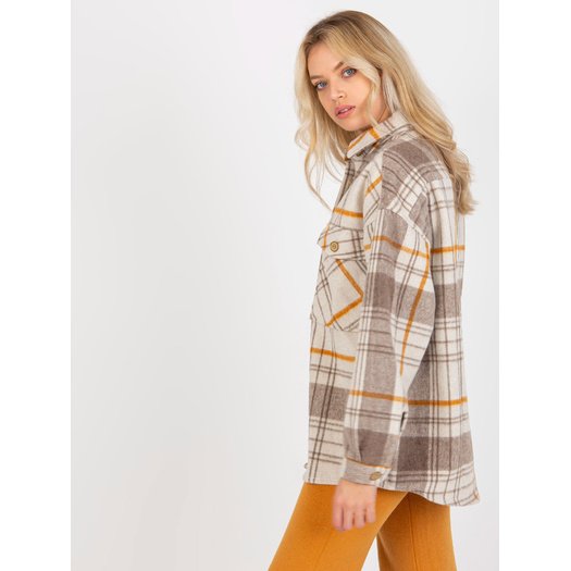 Marškiniai-DN-KS-3999.15-smėlio spalvos