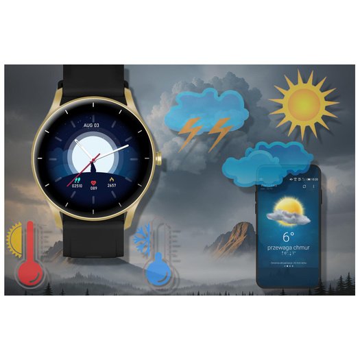 Išmanusis laikrodis unisex GRAVITY GT2-3 - BLUETOOTH,  (sg019c)