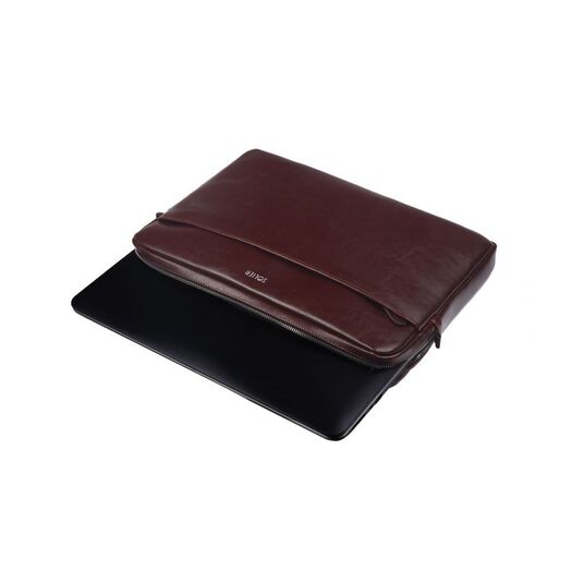 Genuine leather laptop case 13' Solier Burgundy 5