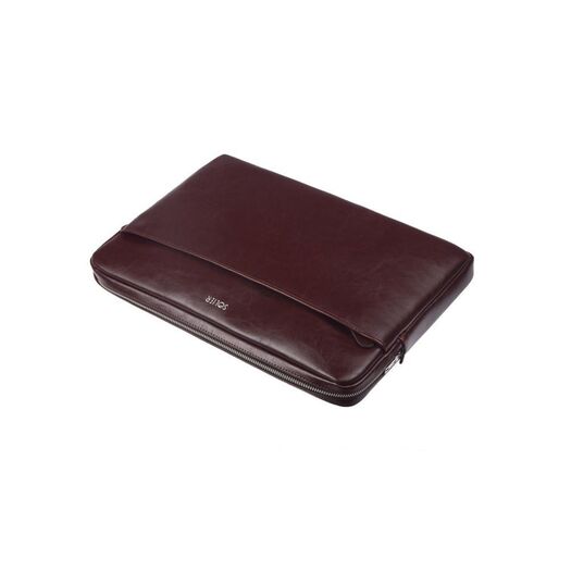 Genuine leather laptop case 13' Solier Burgundy 6